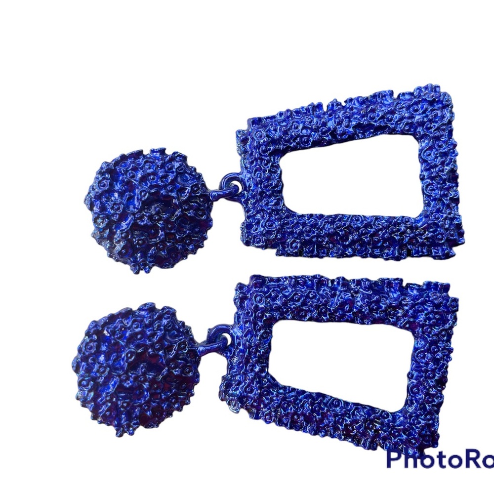 Deep blue earrings